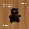 Žaislinis katinas - juodas