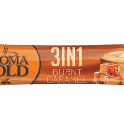 Aroma Gold 3in1 skrudintos karamelės skonio kavos gėrimas 17 g – tirpi kava su karamelės aromatu