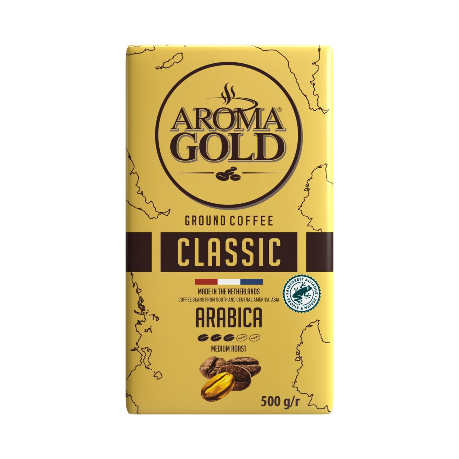 Aroma Gold Hard Pack malta kava 500 g pakuotė