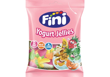 FINI jogurto skonio guminukai 90 g – švelnūs vaisiniai saldumynai iš Ispanijos
