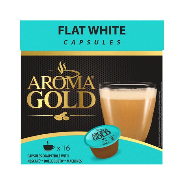 Kavos kapsulės Aroma Gold Flat White 187,2 g