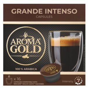 Kavos kapsulės AROMA GOLD GRANDE INTENSO, 128 g