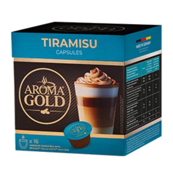 Kavos kapsulės Aroma Gold Tiramisu 256 g