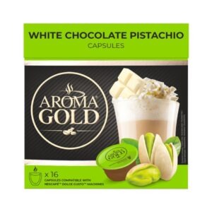 Kavos kapsulės AROMA GOLD WHITE CHOCOLATE PISTACHIO, 256 g