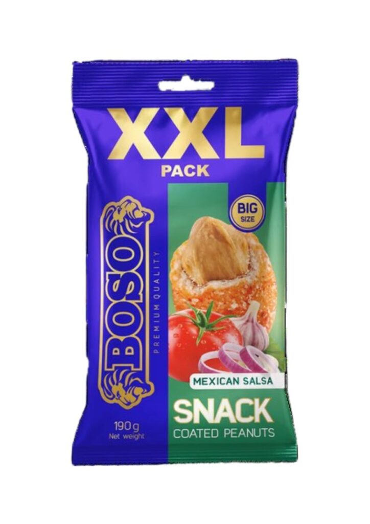 Žemės riešutai salsa skonio apvalkale, 190 g