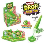 Sour Drop Pen Jam arbūzų skonio guminukai su skystu užpildu 55 g
