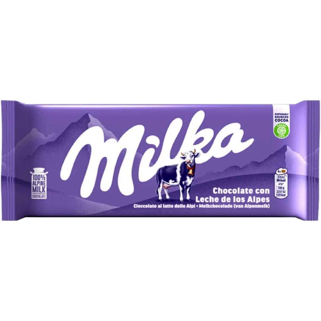 Pieninis šokoladas MILKA, 90 g