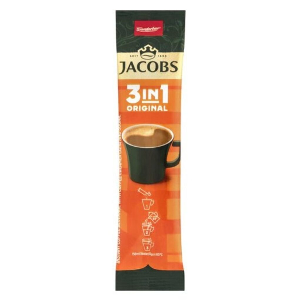 Tirpiosios kavos gėrimas JACOBS 3IN1, 12.6 g