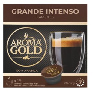 Kavos kapsulės AROMA GOLD GRANDE INTENSO, 128 g