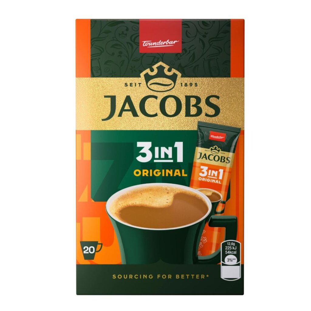 Tirpiosios kavos gėrimas JACOBS 3IN1, 252 g