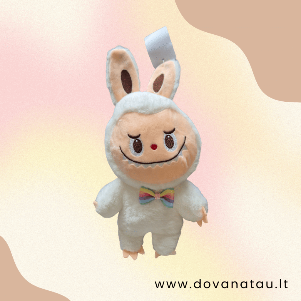 Labubu stiliaus pliužinis žaislas
