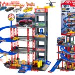 žaislinė stovėjimo aikštelė su degaline ir automobilių plovykla