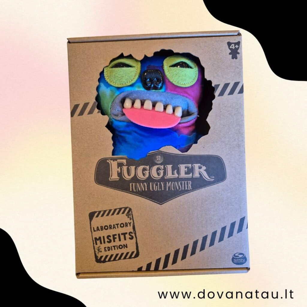 Pliušinis siaubūnas su charakteriu – dantytas monstras kolekcijai