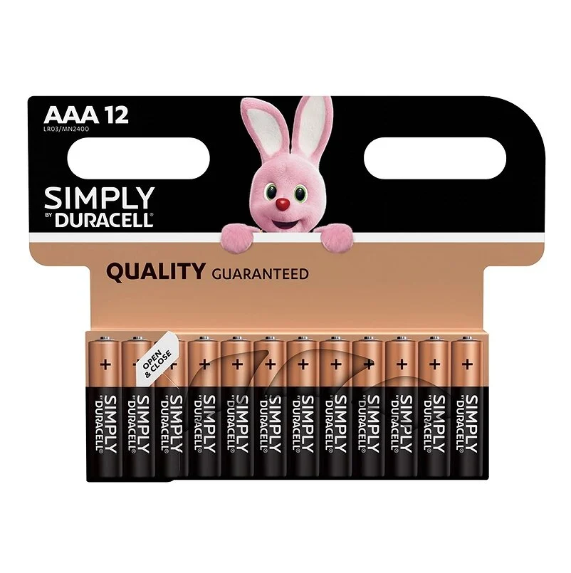 Duracell šarminiai elementai Simply AAA 12vnt