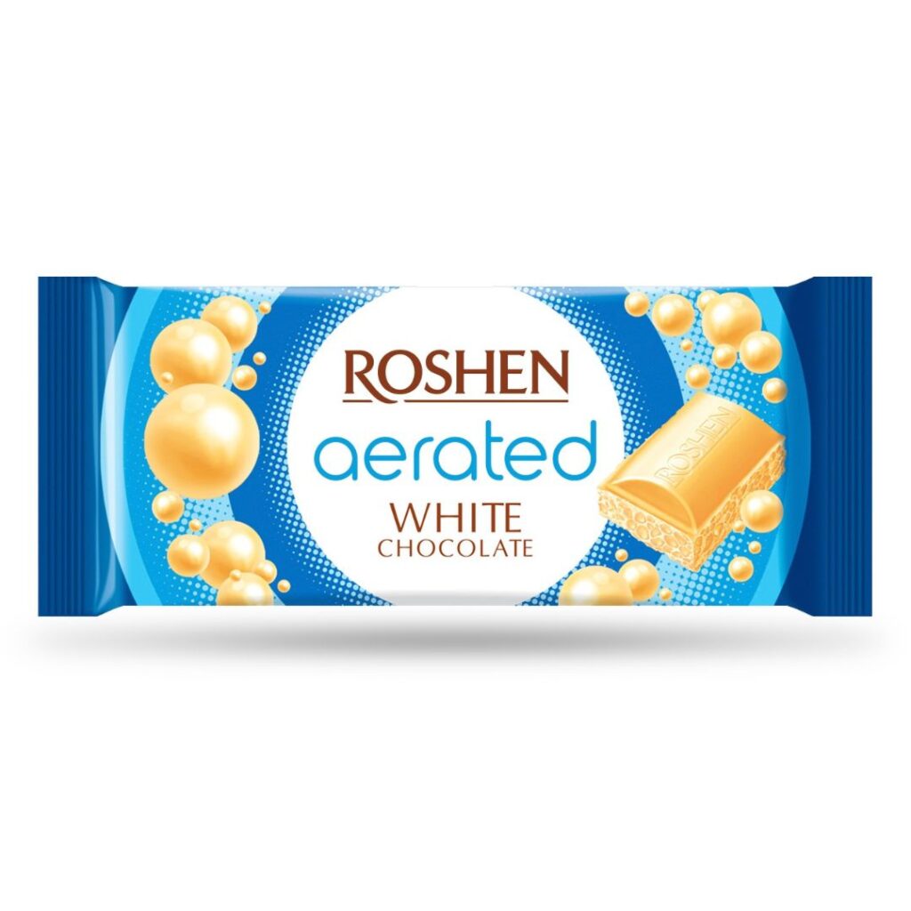 Baltasis akytasis šokoladas ROSHEN AERATED, 80 g