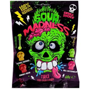 Rūgštūs saldainiai Sour Madness 60 g