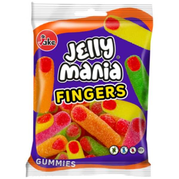 Guminukai JELLY MANIA Pirštai, 100 g