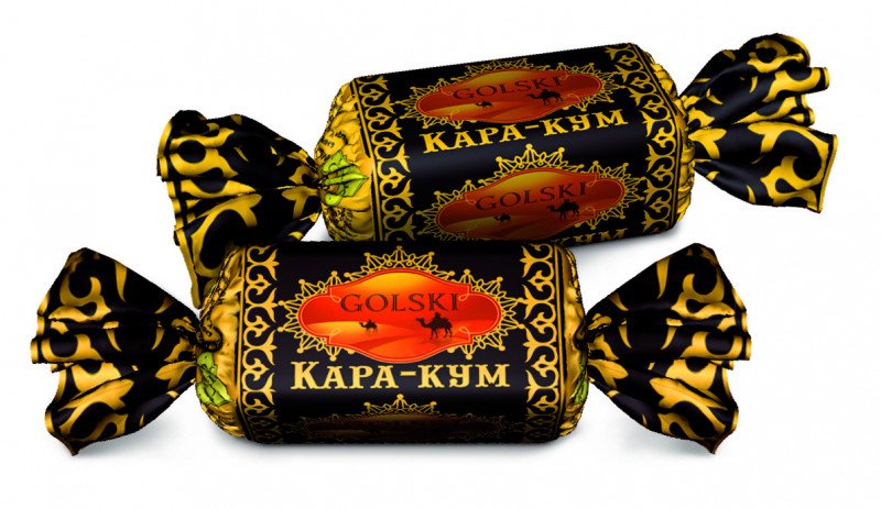 Šokoladiniai saldainiai KARAKUM su vaflių trupiniais, 1 kg